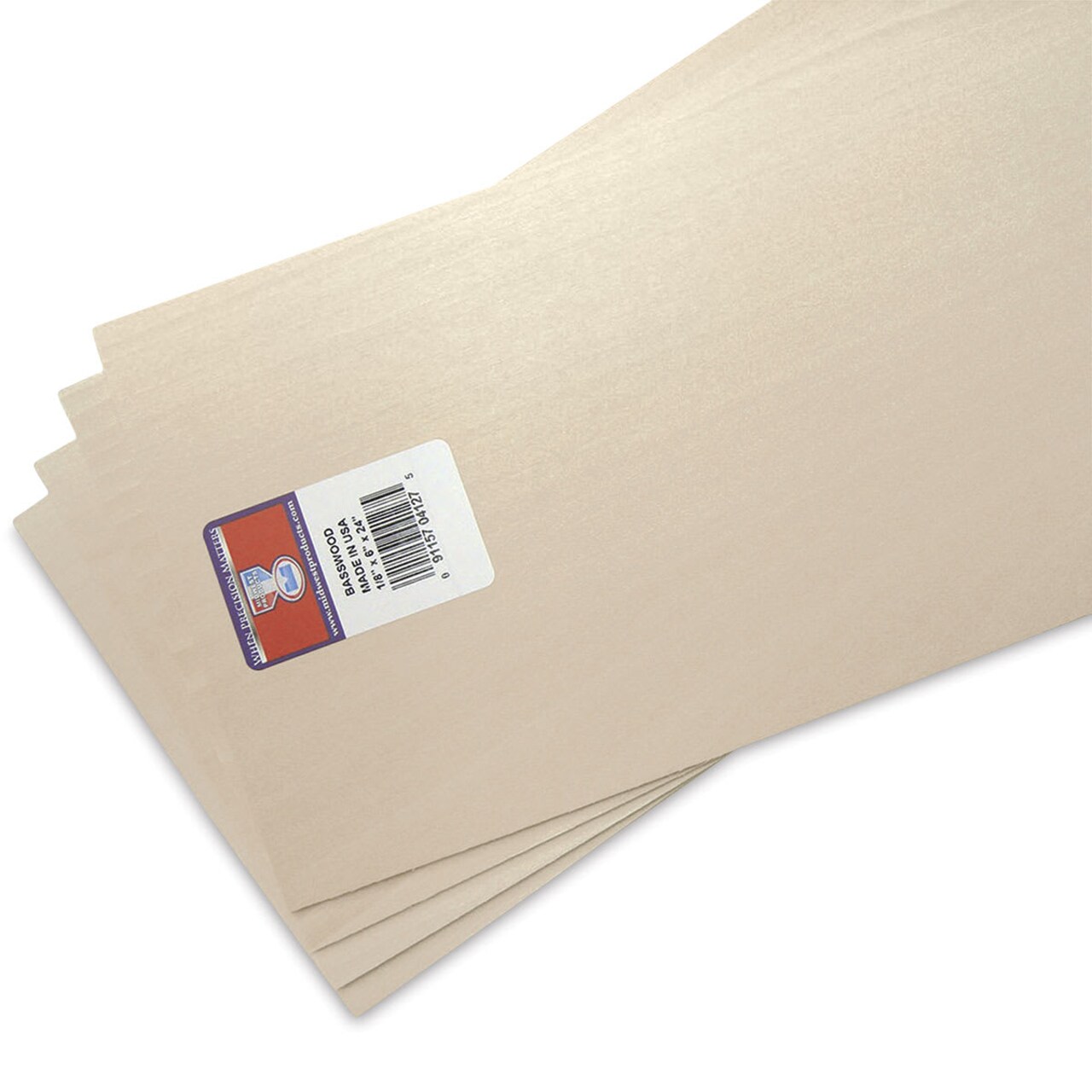 Midwest Products Genuine Basswood Sheets - 1/8" x 6" x 24", 10 Pieces